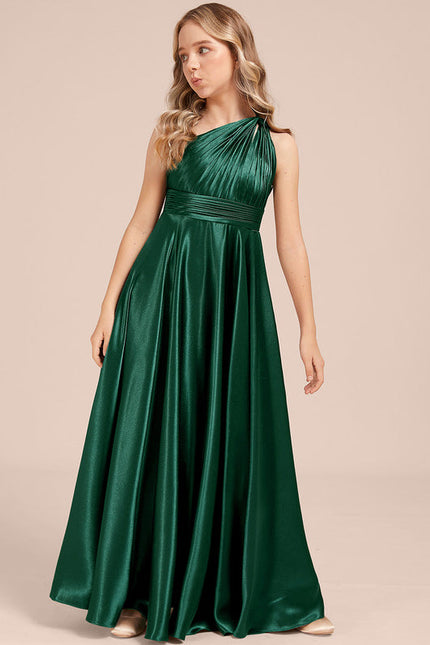 Robe Demoiselle D'Honneur Satin Unie Élégante - gallery 3