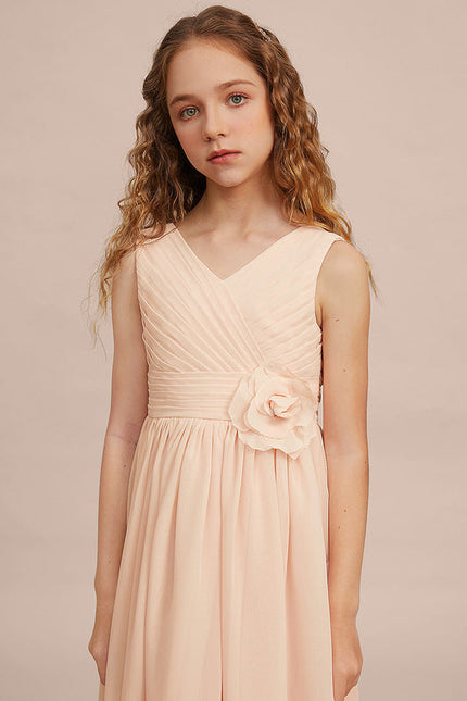 Robe Demoiselle D'Honneur Flou Pêche - gallery 4