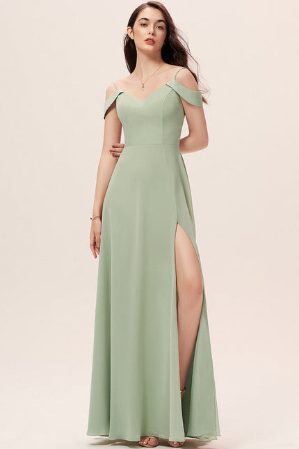 Robe Demoiselle D'Honneur Mousseline Beige