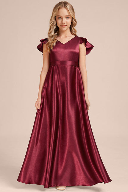 Robe Demoiselle D'Honneur Satin Émeraude Chic - gallery 4