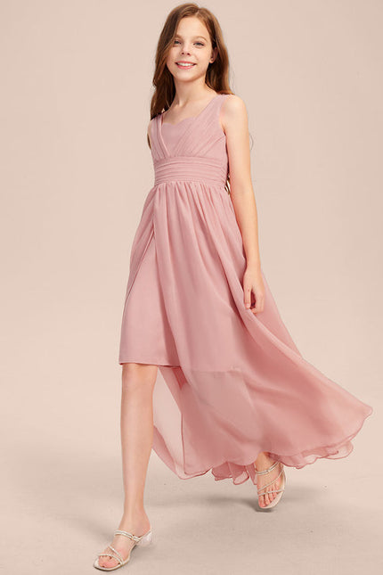 Robe Demoiselle D'Honneur Rose Poudré Élégant