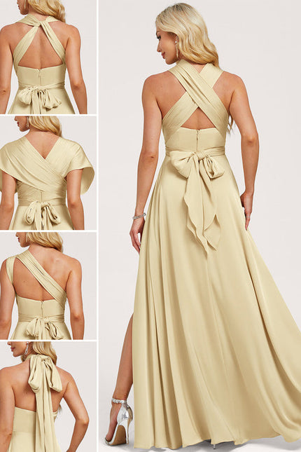 Robe Demoiselle D'Honneur Jaune Pale - gallery 1