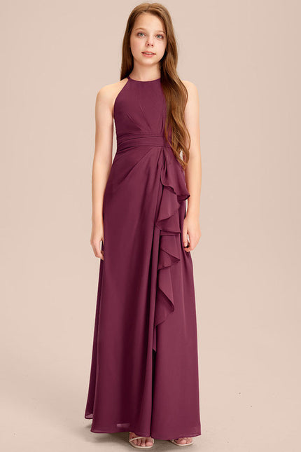 Robe Demoiselle D'Honneur Flottante Prune - gallery 2