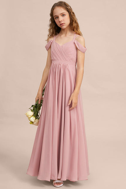 Robe Demoiselle D'Honneur Flottante Cerise - gallery 2