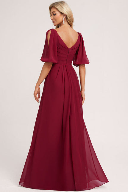 Robe Demoiselle D'Honneur Mousseline Beige - gallery 1