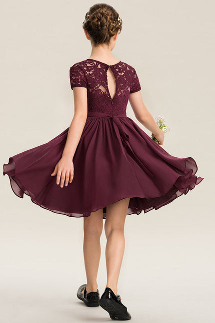 Robe Demoiselle D'Honneur Courte Dentelle - gallery 3