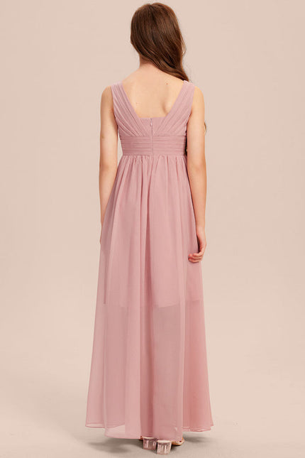 Robe Demoiselle D'Honneur Rose Poudré Élégant - gallery 4