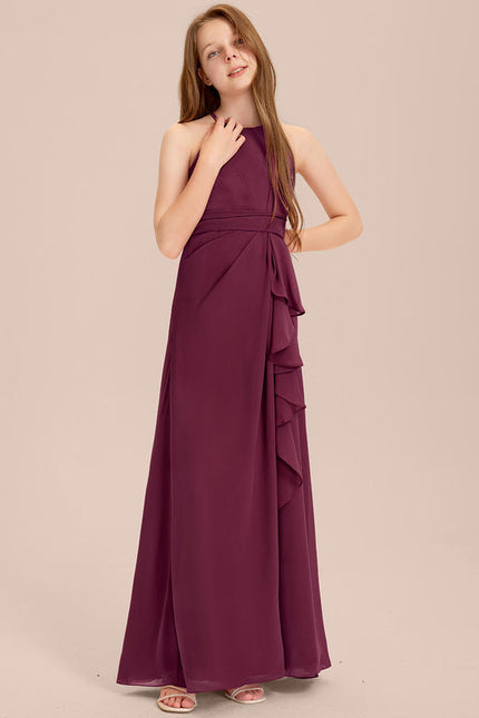 Robe Demoiselle D'Honneur Flottante Prune - gallery 3