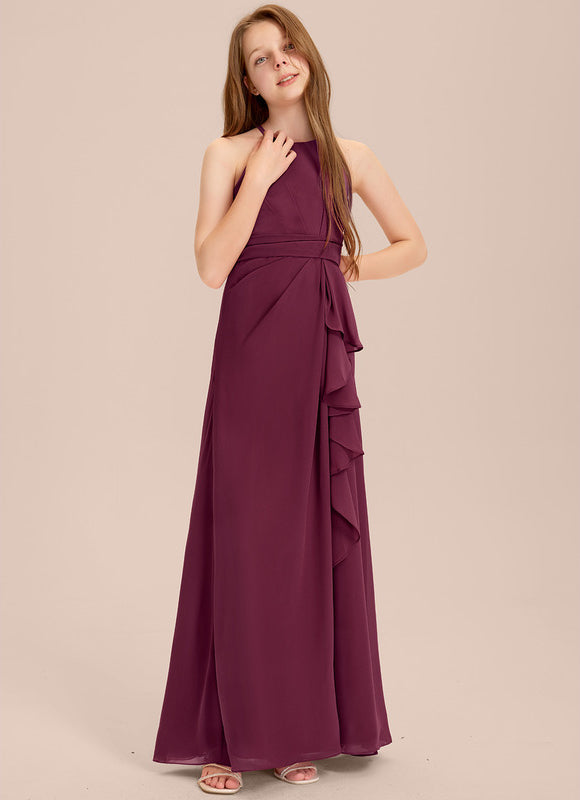 Robe Demoiselle D'Honneur Flottante Prune - gallery 3