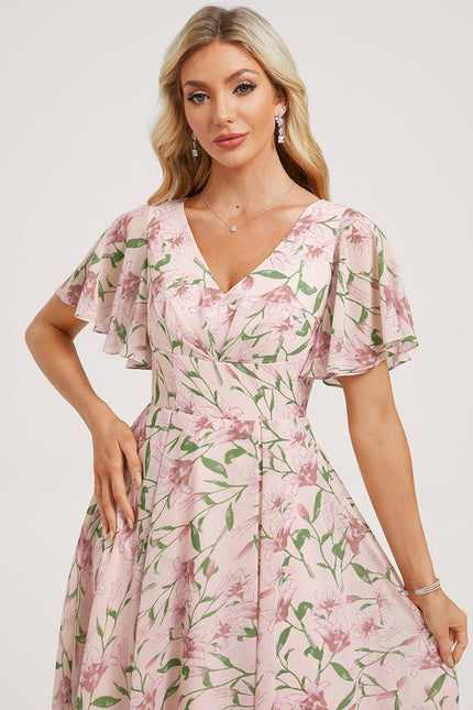 Robe Demoiselle D'Honneur Asymétrique Fluide - gallery 1