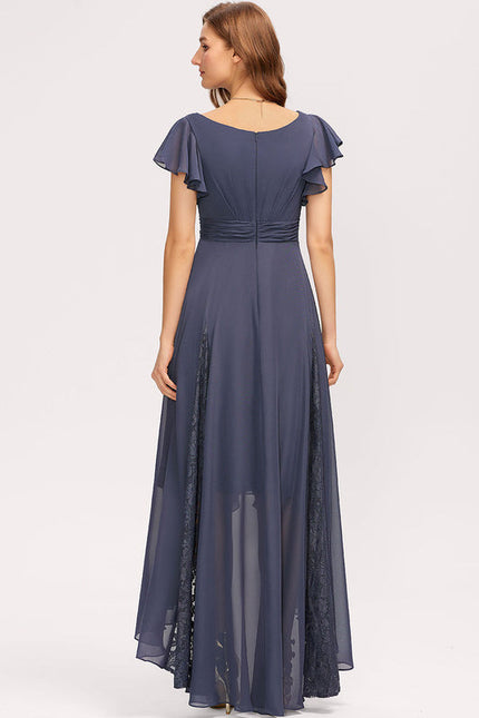 Robe Demoiselle D'Honneur Dentelle Marine - gallery 1