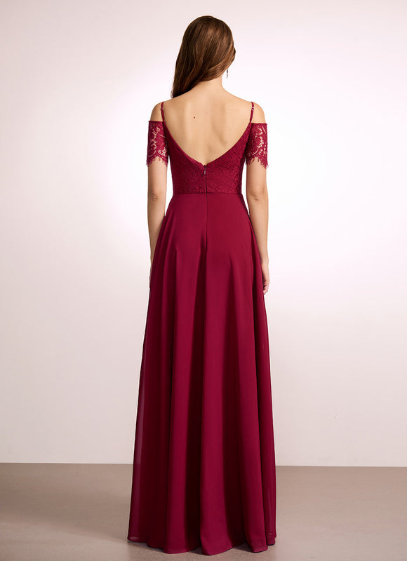 Robe Demoiselle D'Honneur Fluide Rose Pâle - gallery 4