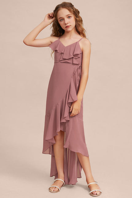 Robe Demoiselle D'Honneur Flottante Rosée