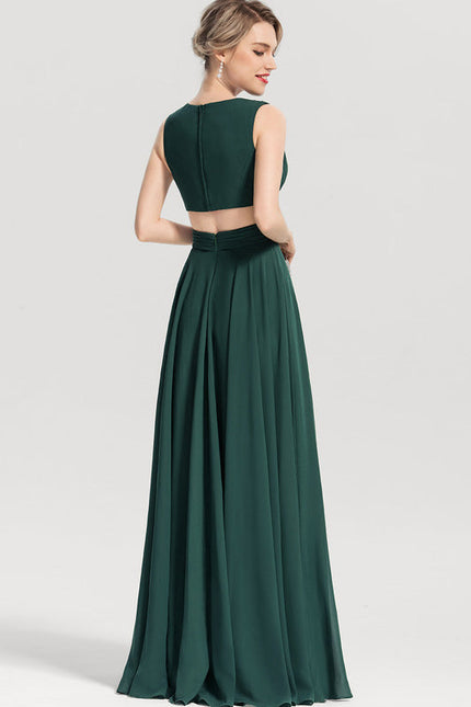 Robe Demoiselle D'Honneur Élégante Bordeaux - gallery 3