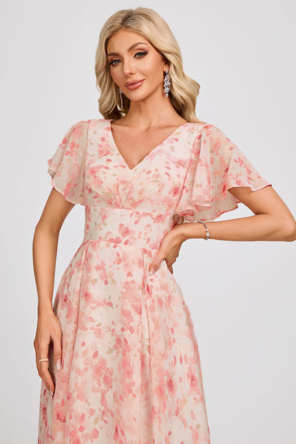 Robe Demoiselle D'Honneur Asymétrique Fluide - gallery 4