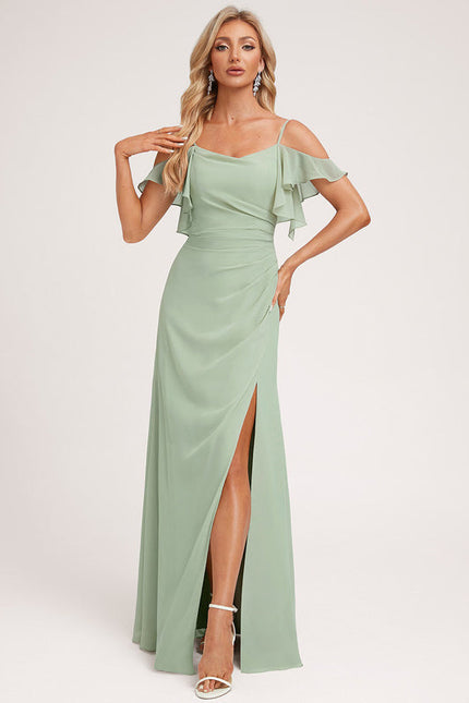 Robe Demoiselle D'Honneur Fluide Ciel