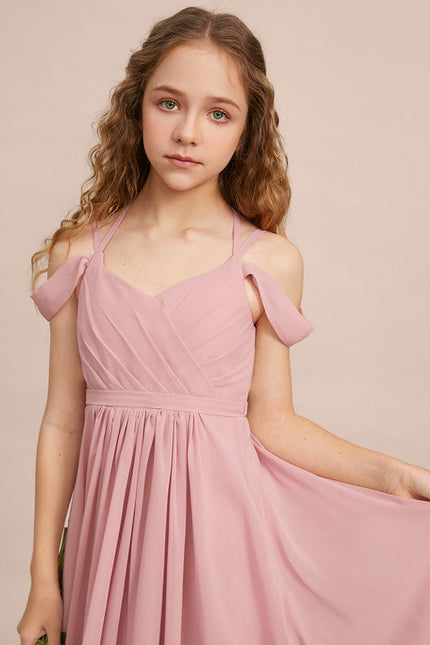 Robe Demoiselle D'Honneur Flottante Cerise - gallery 5