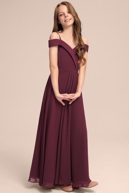 Robe Demoiselle D'Honneur Flottante Cerise - gallery 1