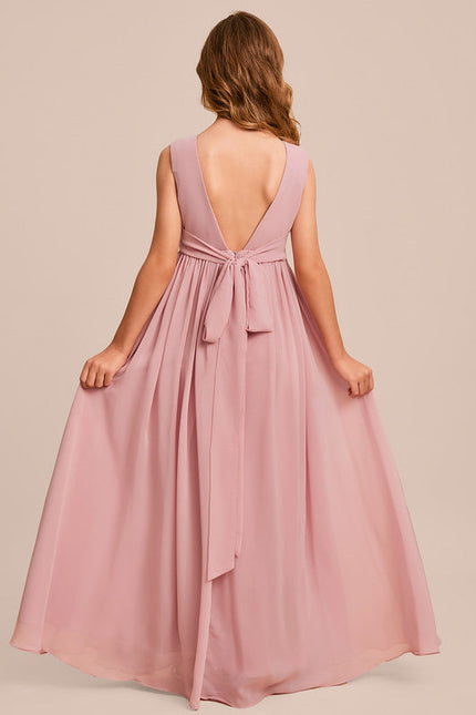 Robe Demoiselle D'Honneur Flottante Poudrée - gallery 1