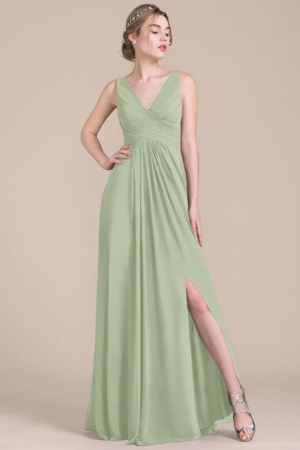 Robe Demoiselle D'Honneur À Volants Rose Pâle