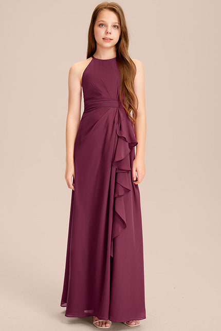 Robe Demoiselle D'Honneur Flottante Prune - gallery 8