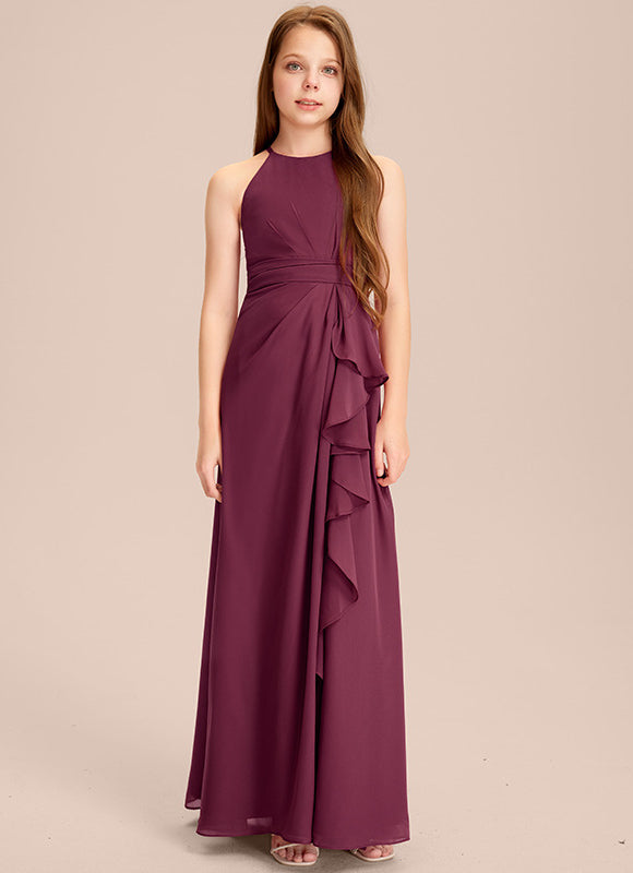 Robe Demoiselle D'Honneur Flottante Prune - gallery 8