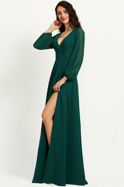 Robe Demoiselle D'Honneur Mousseline Beige - gallery 2