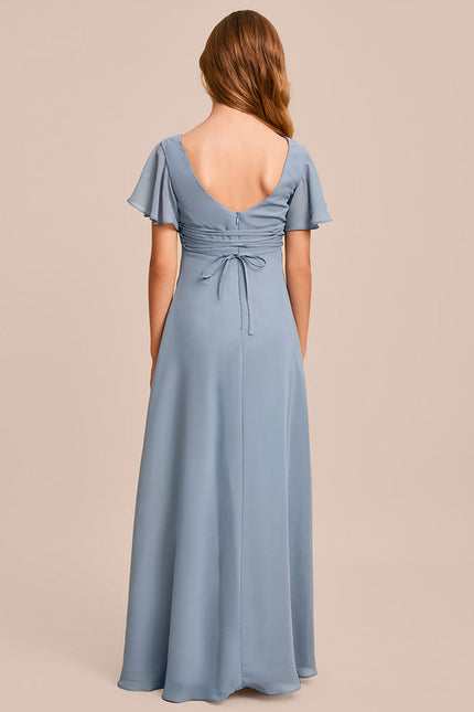 Robe Demoiselle D'Honneur Verte Éthérée - gallery 5