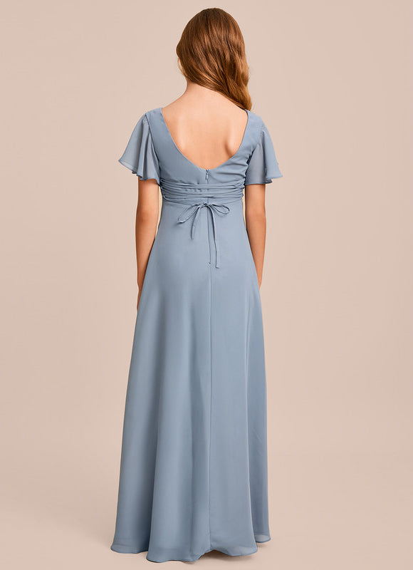 Robe Demoiselle D'Honneur Verte Éthérée - gallery 5