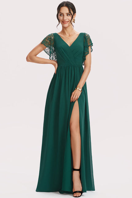 Robe Demoiselle D'Honneur Fluide Rose Pâle - gallery 2