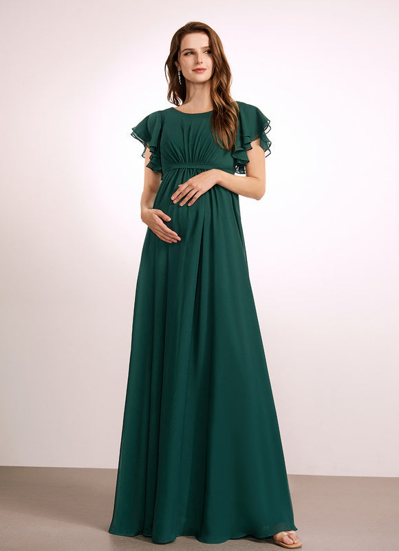 Robe Demoiselle D'Honneur Élégante Verte - gallery 1