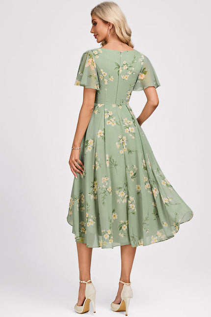 Robe Demoiselle D'Honneur Asymétrique Fluide - gallery 5