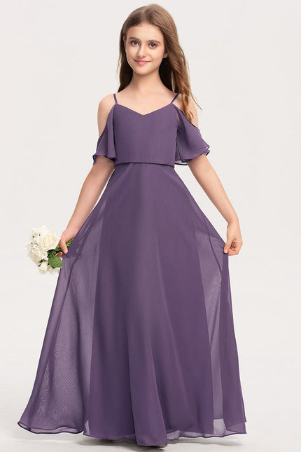 Robe Demoiselle D'Honneur Flottante Cerise - gallery 2