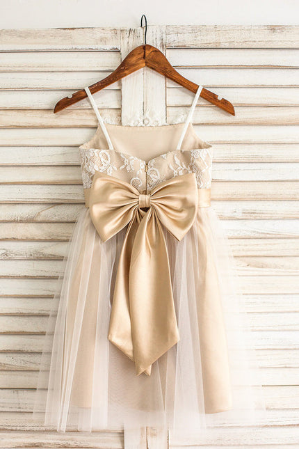 Robe Demoiselle D'Honneur Beige Doré - gallery 5