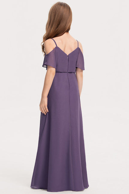 Robe Demoiselle D'Honneur Flottante Cerise - gallery 4