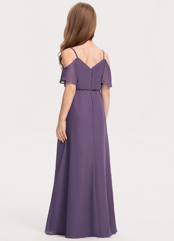 Robe Demoiselle D'Honneur Flottante Cerise - gallery 4