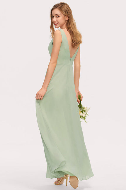 Robe Demoiselle D'Honneur À Volants Rose Pâle - gallery 7