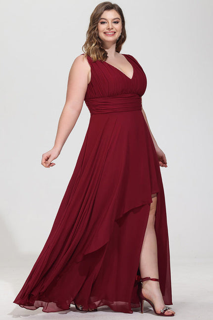 Robe Demoiselle D'Honneur À Volants Rose Pâle - gallery 9