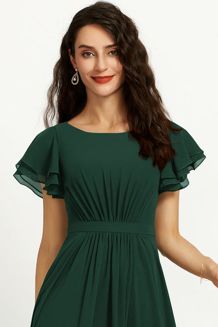 Robe Demoiselle D'Honneur Émeraude Fluide - gallery 6