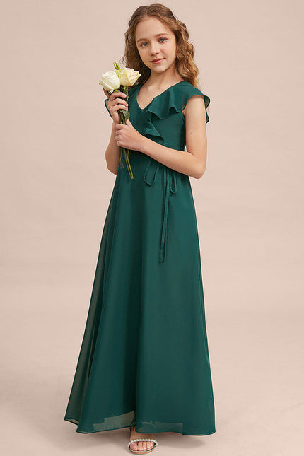 Robe Demoiselle D'Honneur Verte Éthérée - gallery 1