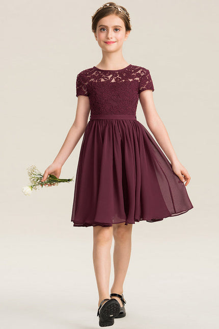 Robe Demoiselle D'Honneur Courte Dentelle - gallery 1