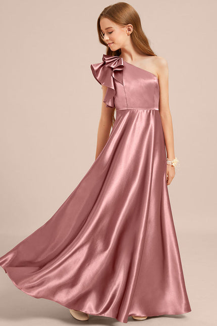 Robe Demoiselle D'Honneur Satin Unie Élégante - gallery 5