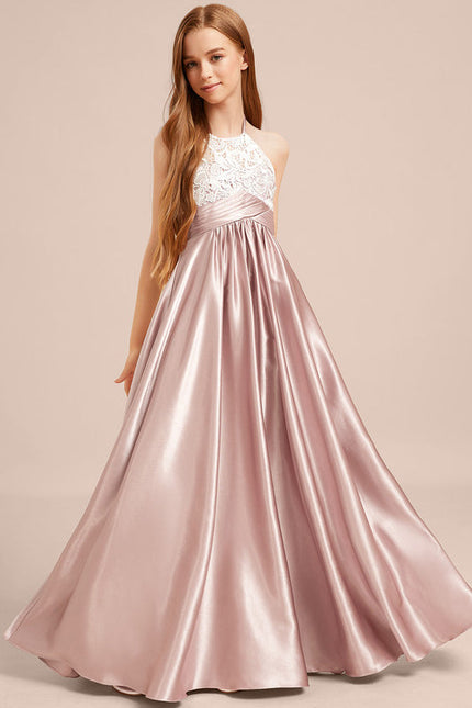 Robe Demoiselle D'Honneur Rose Dentelle - gallery 3