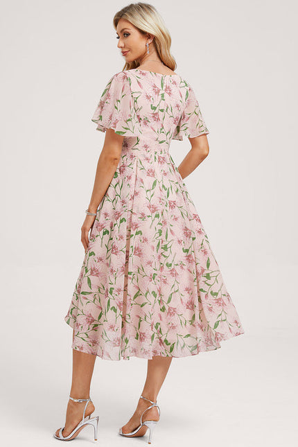 Robe Demoiselle D'Honneur Asymétrique Fluide - gallery 3