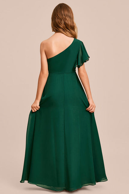 Robe Demoiselle D'Honneur Vert Poudré Élégant - gallery 1