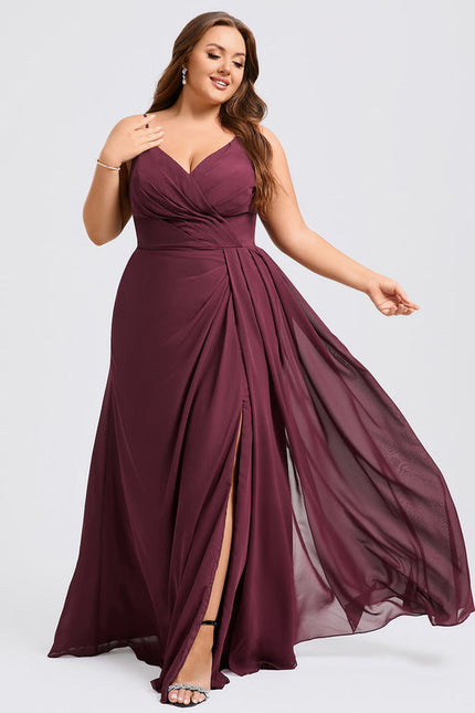 Robe Demoiselle D'Honneur À Volants Rose Pâle - gallery 7