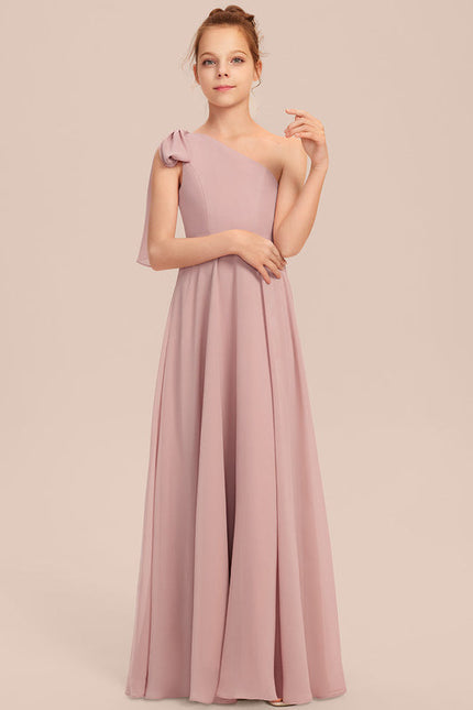 Robe Demoiselle D'Honneur Unicolore Élégante - gallery 6