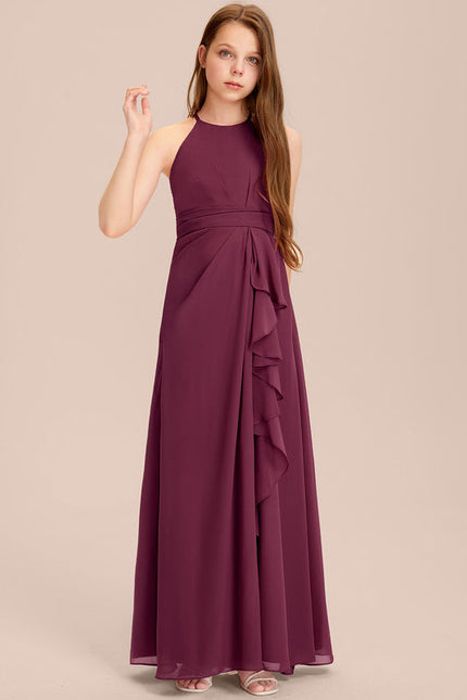 Robe Demoiselle D'Honneur Flottante Prune - gallery 7