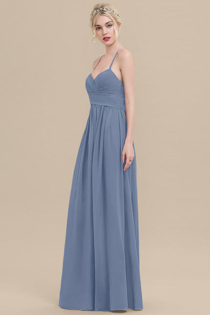 Robe Demoiselle D'Honneur Drapée Bordeaux - gallery 3