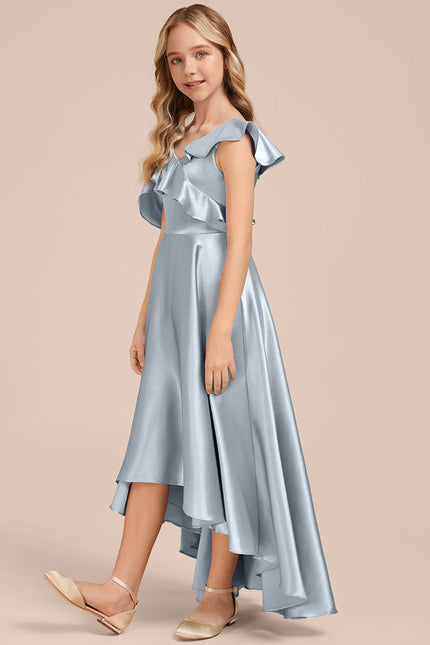 Robe Demoiselle D'Honneur Fluide À Volants - gallery 2